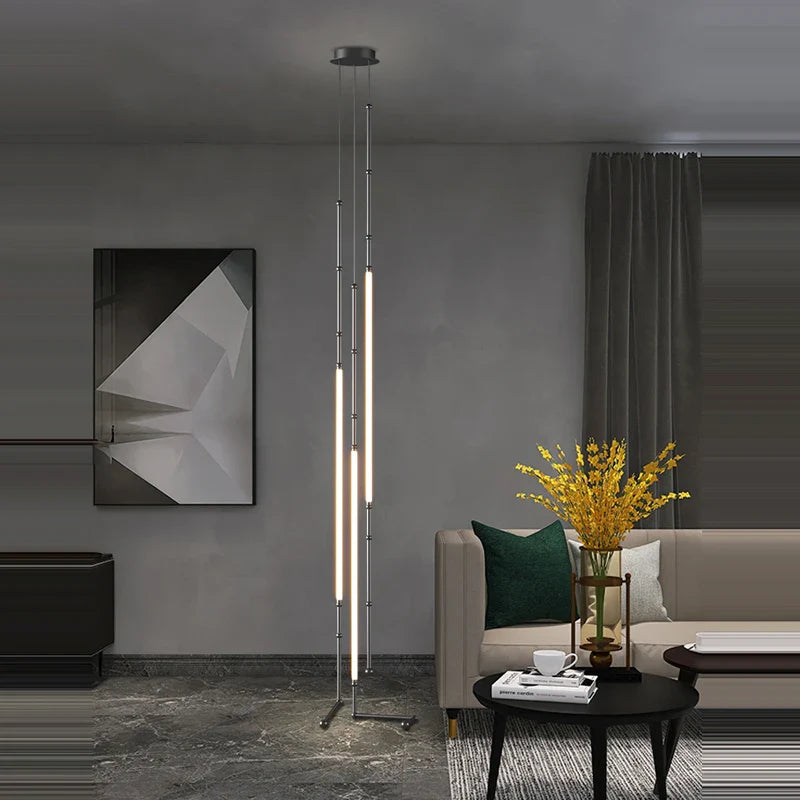 Afralia™ Art Deco Gold Black LED Designer Pendant Light for Dinning Room