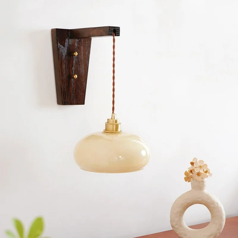 Afralia™ LED Glass Sconce Wall Lamp Nordic Stair Light Fixtures