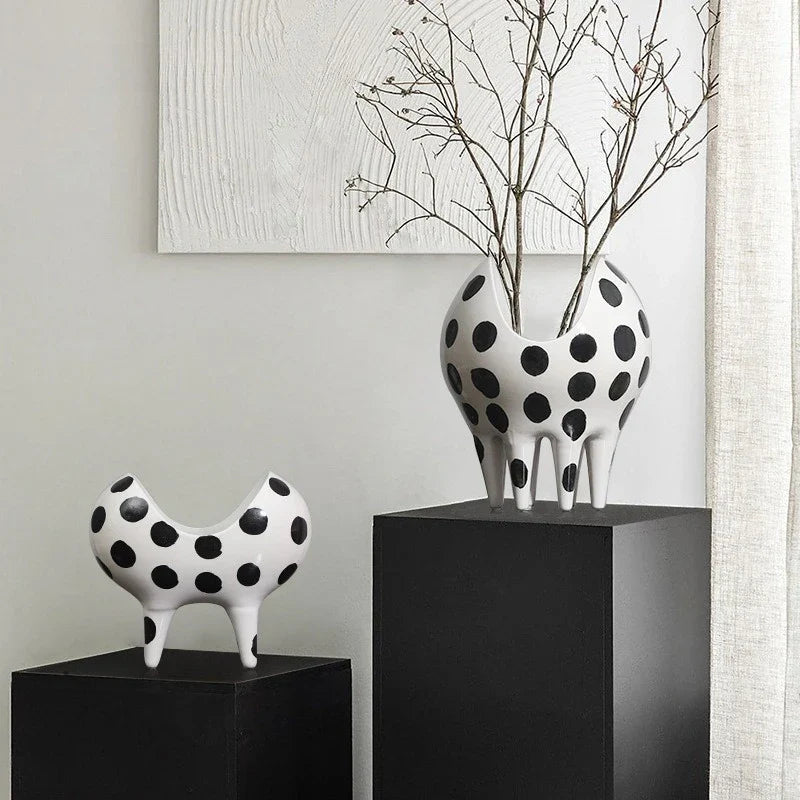 Afralia™ Polka Dot High-legged Pallet Desktop Storage Container