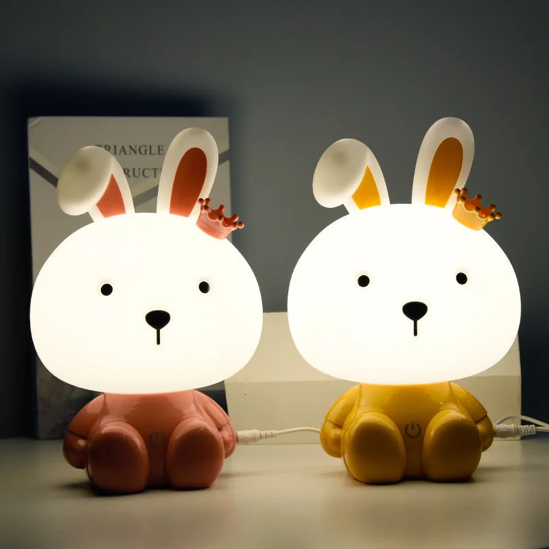 Afralia™ Animal Light: Bear Rabbit LED Night Light for Bedroom Decoration & Baby Gift