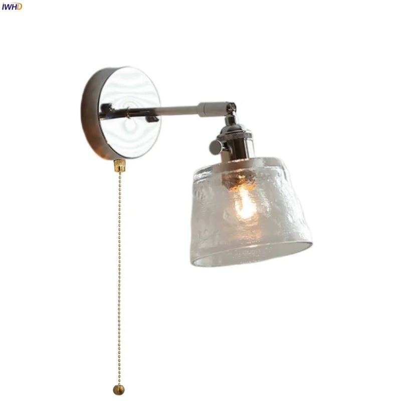 Afralia™ LED Glass Wall Light Fixture Modern Rotate Bedside Lamp Wandlamp
