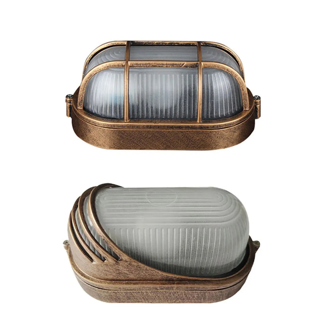 Afralia™ Vintage Retro Bulkhead Ceiling Light for Outdoor Gas Station Garage Commercial Lighting