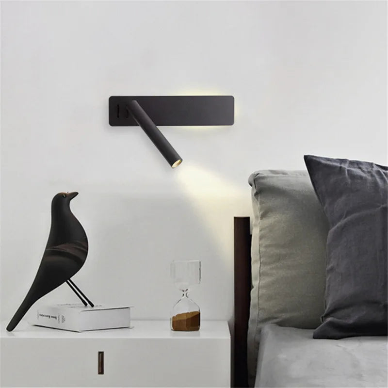 Afralia™ LED Wall Reading Lamp for Bedroom, Hotel Headboard, Night Light