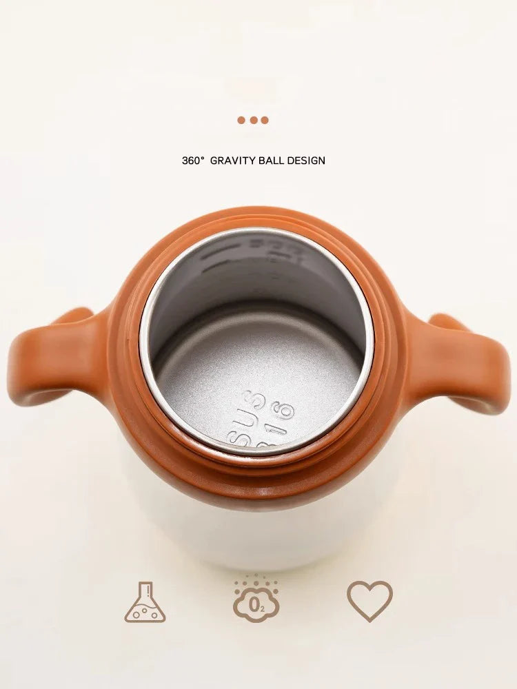 Afralia™ Kids Stainless Steel Thermos Cup with Straw, 320ML Cute Water Bottle