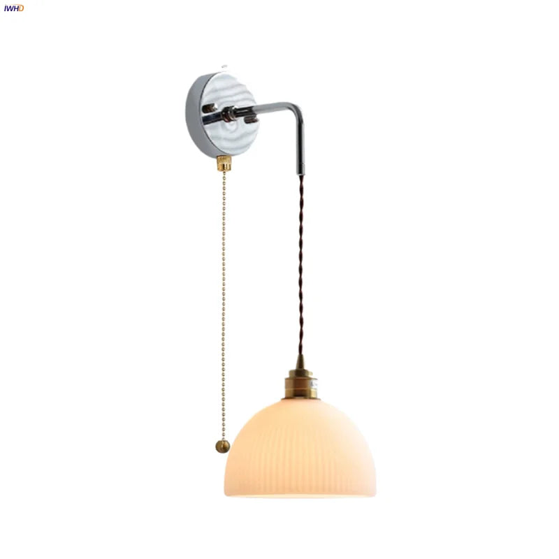 Afralia™ LED Glass Wall Light Fixture Bedroom Aisle Study Modern Adjustable Bedside Lamp