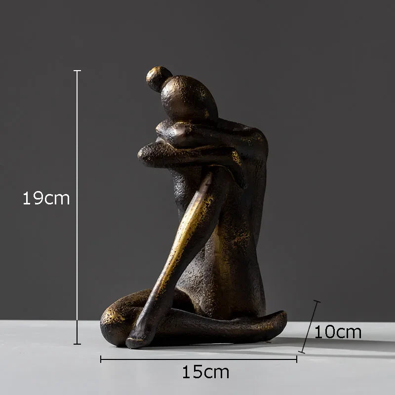 Afralia™ Girl Statue Bookends Decor Resin Decoration for Desk, Bookcase, Library