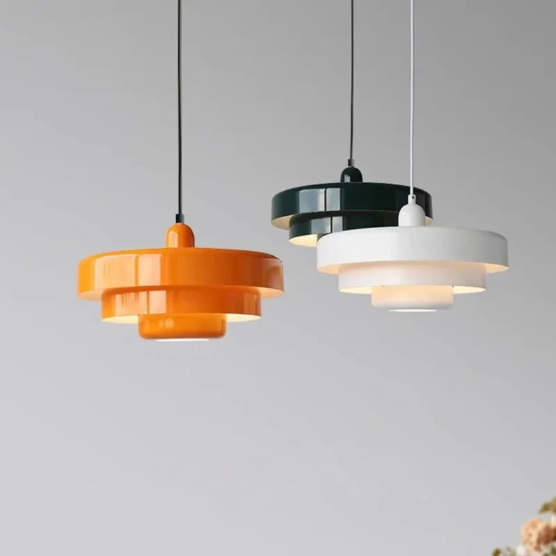 Afralia™ Macaron Nordic LED Pendant Light for Restaurant Living Rooms