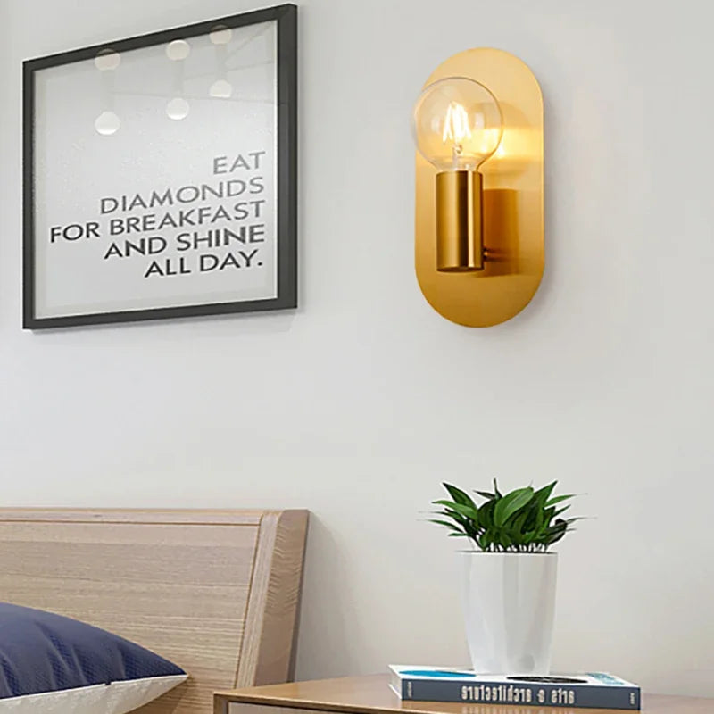 Afralia™ Contemporary Gold LED Wall Lamp for Luxurious Home Lighting