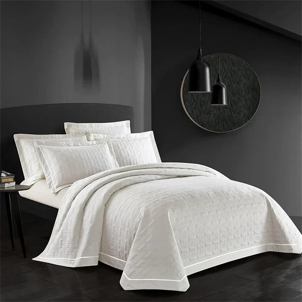 Afralia™ Cotton Coverlet Bedspread Set with Thick Quilting for Luxurious Bedding