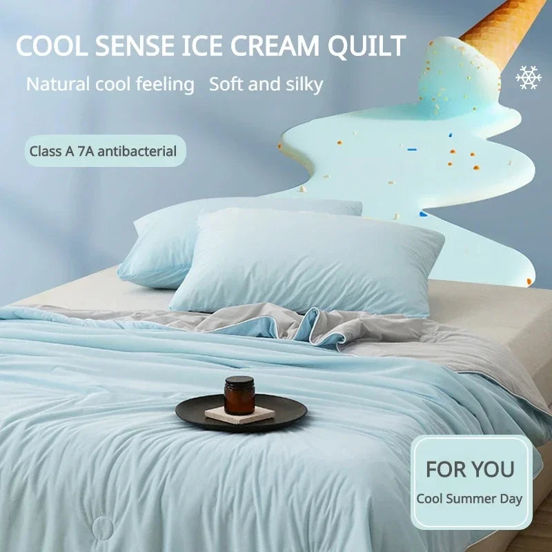 Afralia™ Silky Cool Summer Quilt - Double Side Cold & Cooling Fabric Comforter