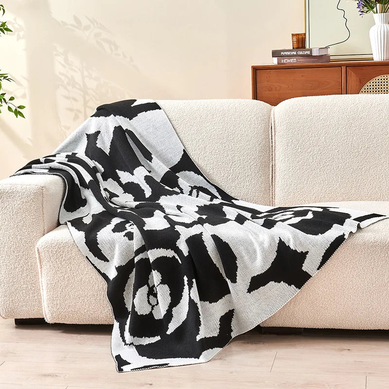 Afralia™ Camellia Knitted Blanket: Soft Spring/Summer Office Nap Sofa High-End Single Quilt