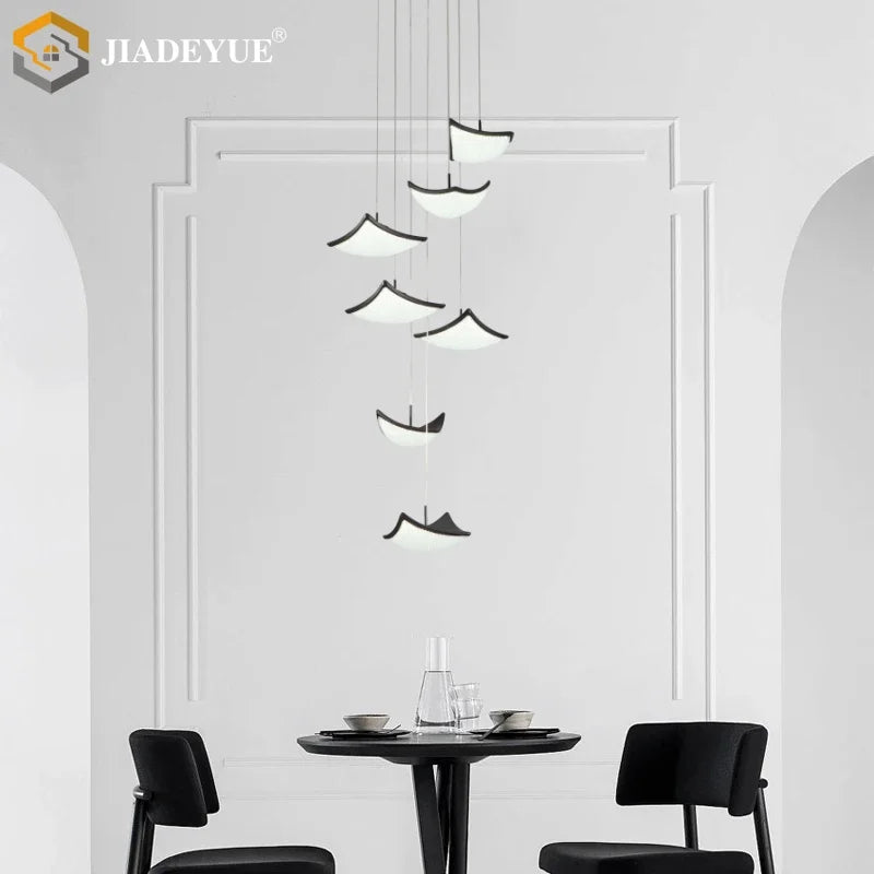 Afralia™ Crystal Sand Staircase Chandelier-Living, Dining, Bedroom LED Decorative Light