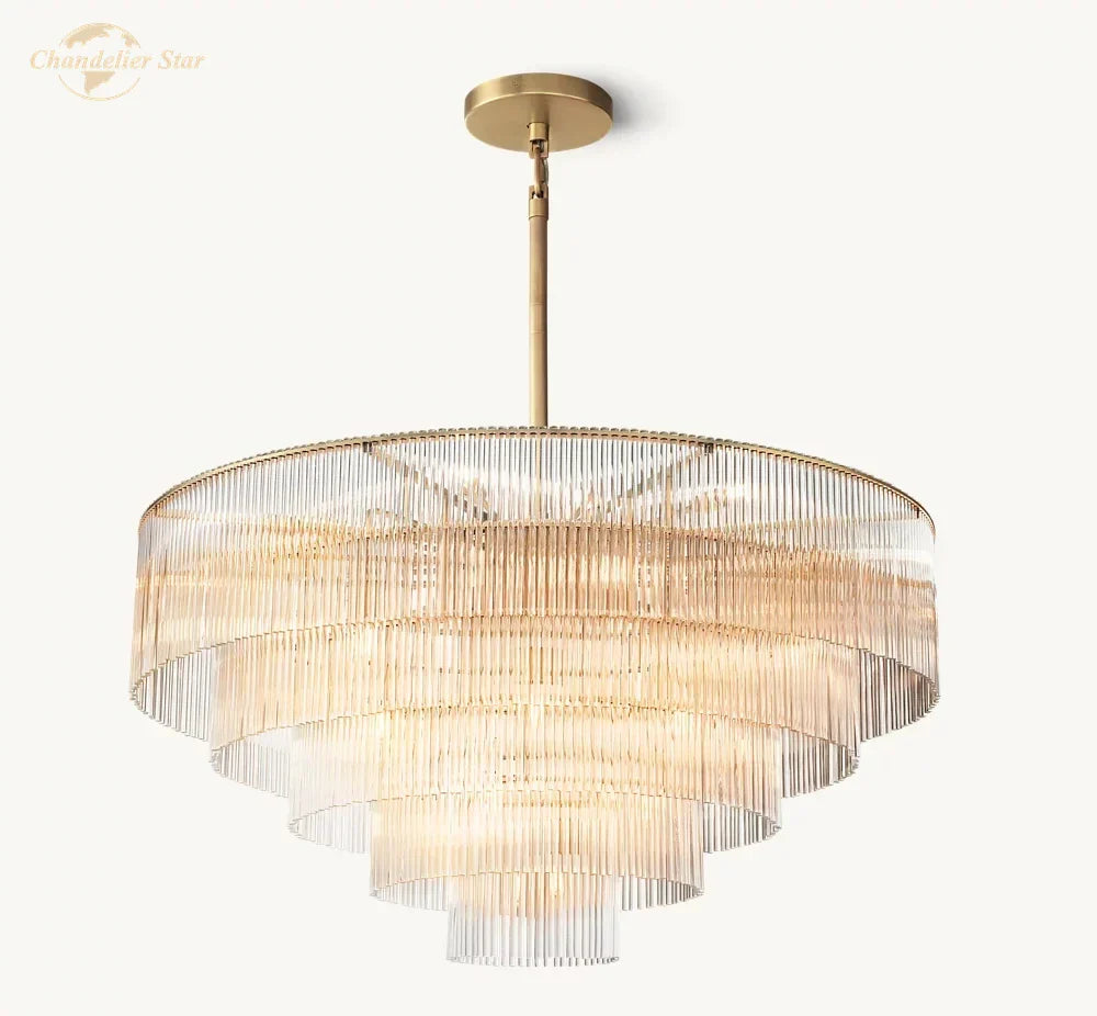 Afralia™ LED Amadeo Round Crystal Chandelier for Living and Dining Room Decor