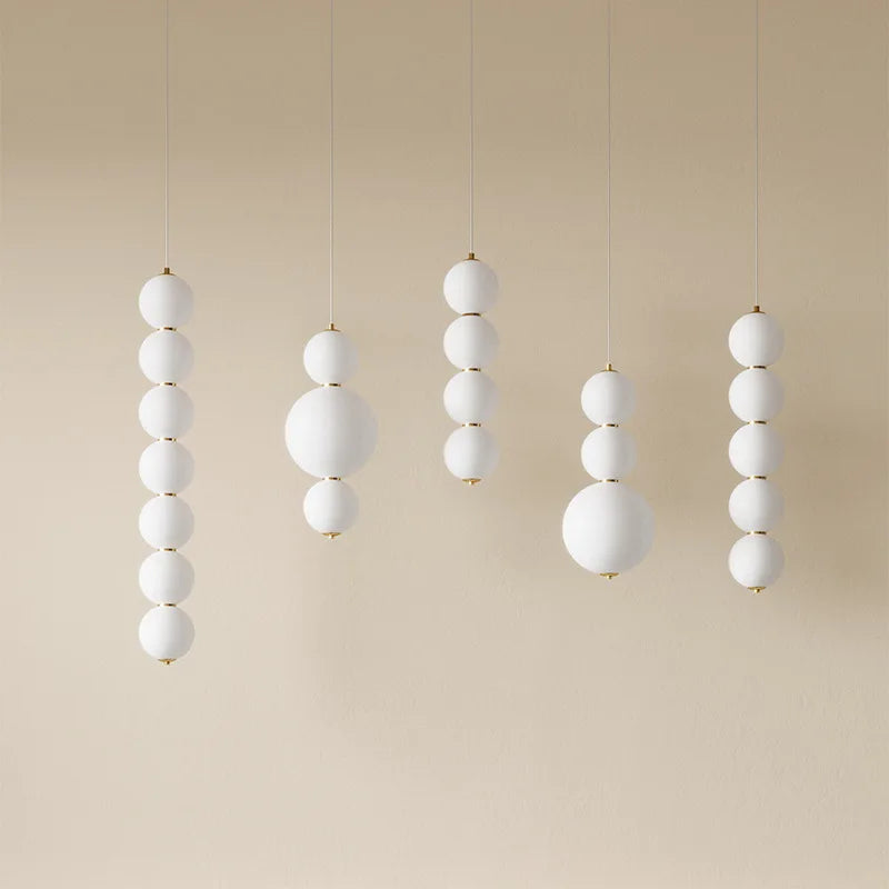 Afralia™ Glass Ball Chandelier Pendant Light for Living Bedroom