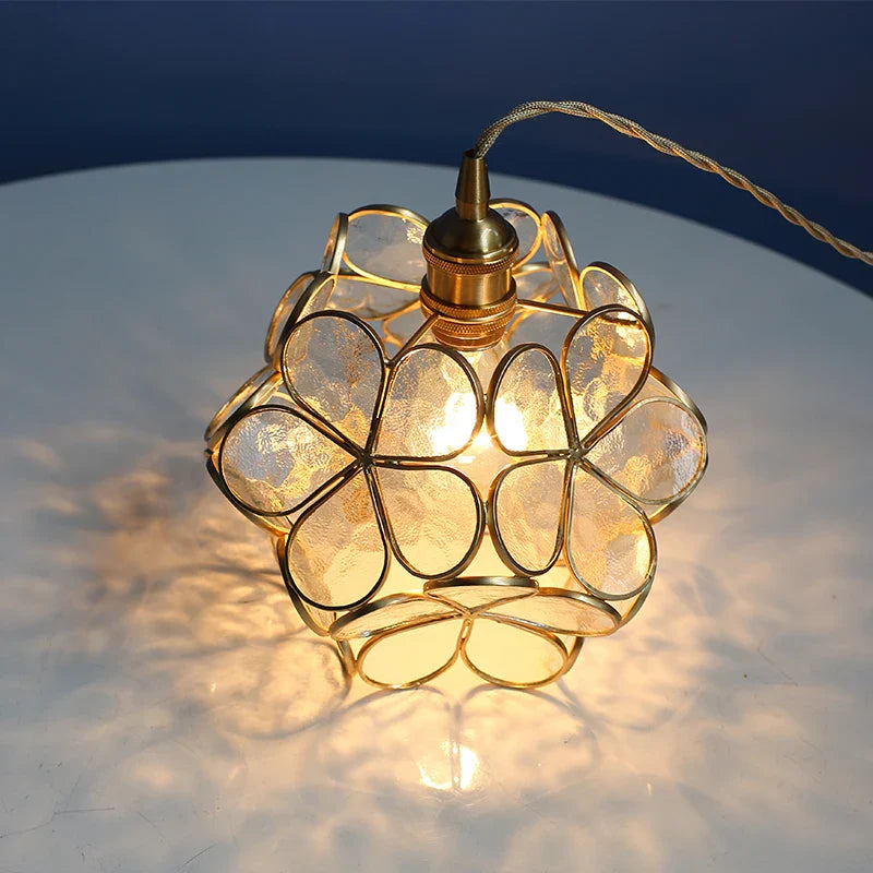 Afralia™ Flower Glass LED Pendant Lights - Modern Luxury Nordic Design