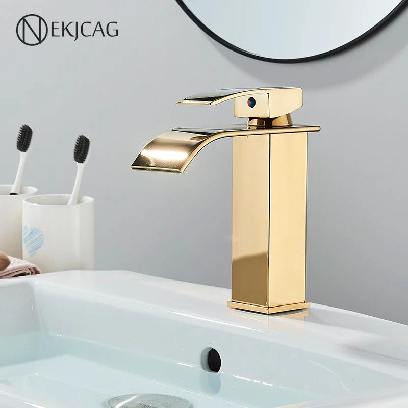 Afralia™ Waterfall Basin Faucet Mixer for Kitchen and Bathroom Sink