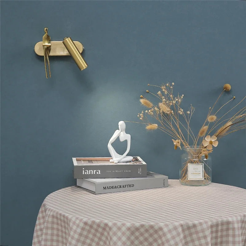 Afralia™ Postmodern LED Wall Lamp for Luxury Living Room, Bathroom, and Bedside Decor