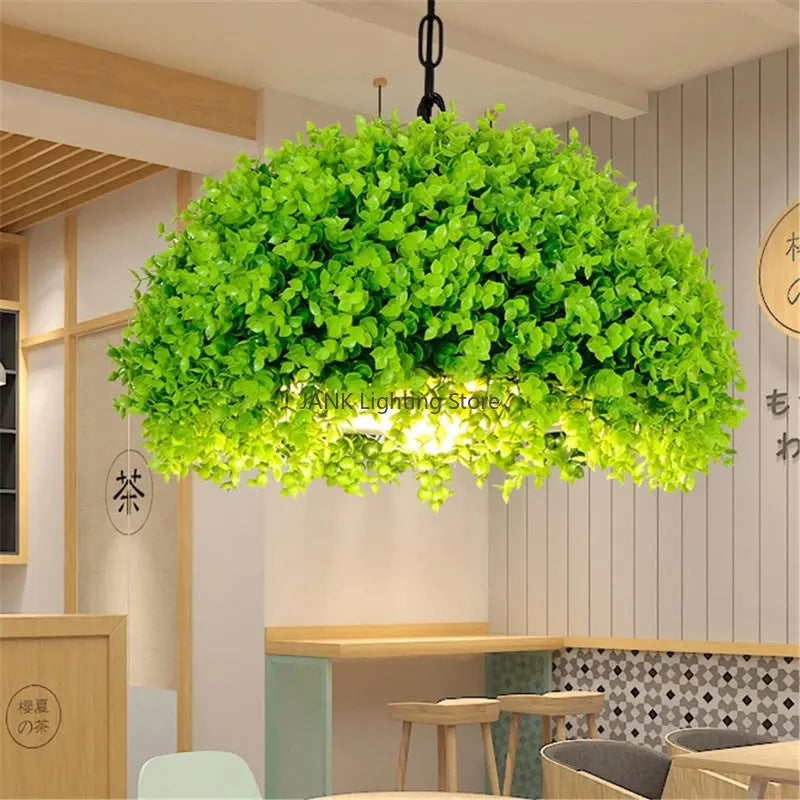 indoor plant chandelier Afralia™ Retro Loft Plant Chandelier LED Light for Villa, Corridor, Ba