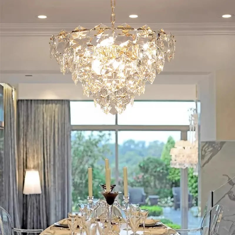 Afralia™ Crystal Gold Chandelier for Elegant Home Lighting