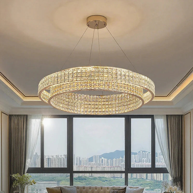 Afralia™ Crystal Chandelier 2025 Round Design for Living Room Bedroom Diningroom