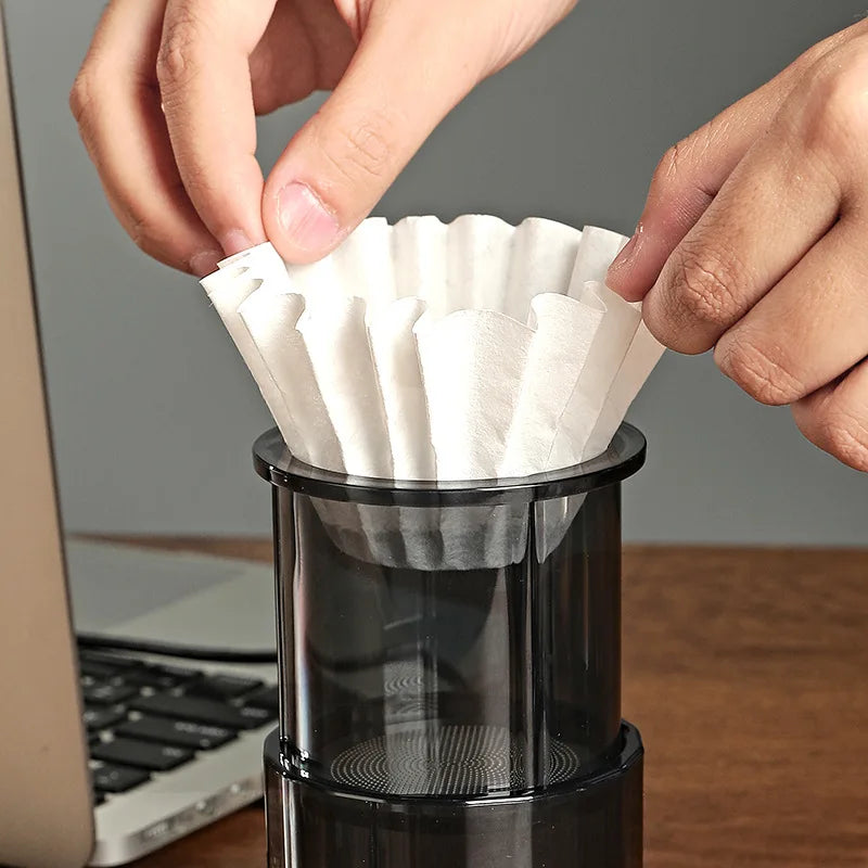 Afralia™ Coffee Filters: Disposable White Paper Baskets for 1-4 Cups