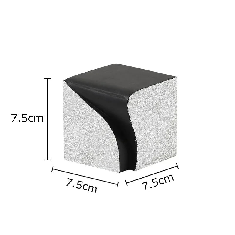 Afralia™ Geometric Resin Block Abstract Sculpture Desk Decoration Ornaments Cube Aesthetic Artwork