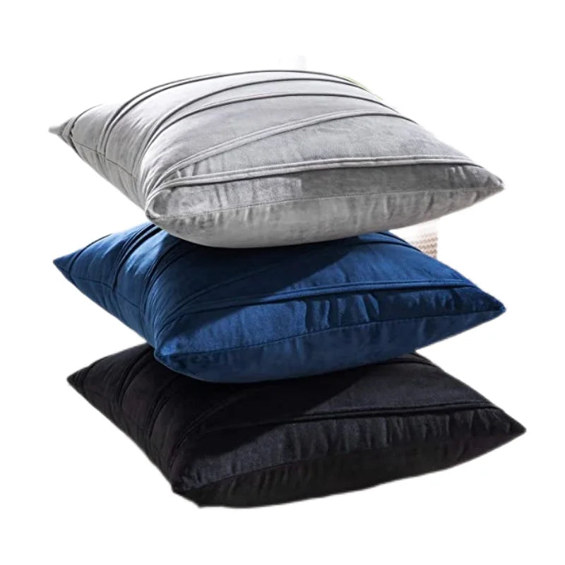 Afralia™ Velvet Cushion Cover: Solid Color Pillowcase for Sofa Room Decor