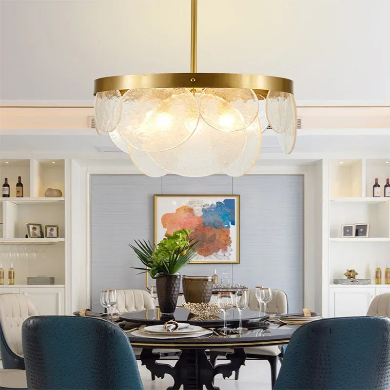 Afralia™ LED Bubble Glass Ceiling Chandelier Light Fixture for Dining Kitchen Bedroom
