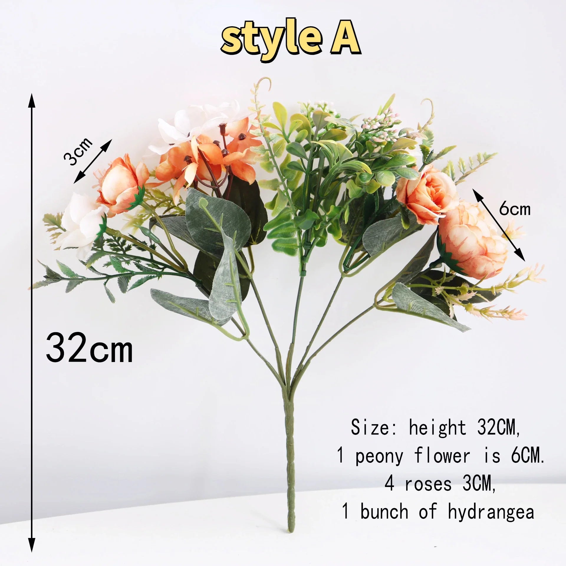 Afralia™ Peony Tea Rose Autumn Silk Flowers for Home Wedding Decoration