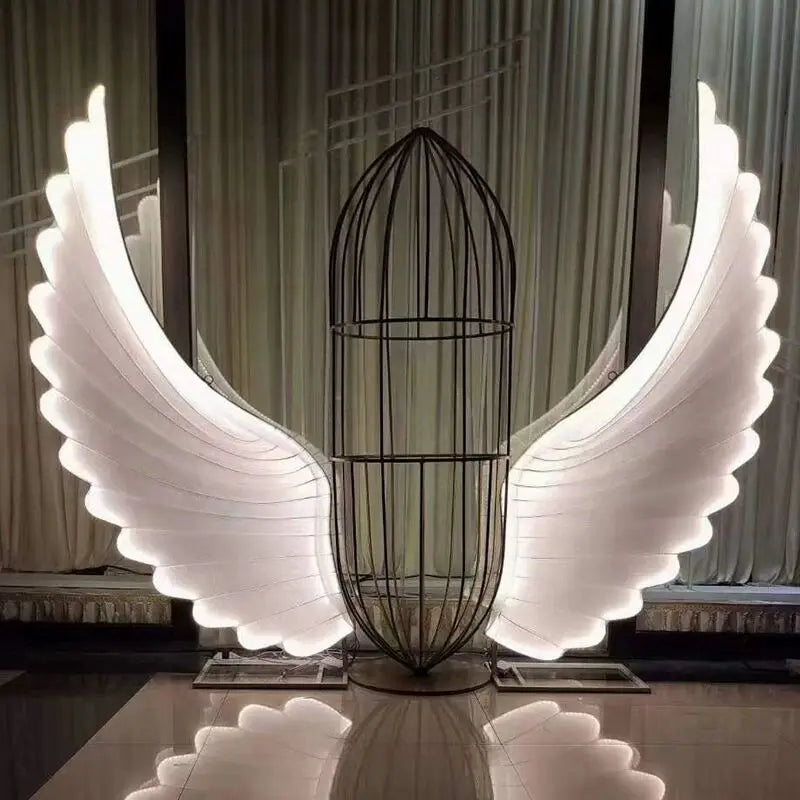 Afralia™ Luminescent Angel Wings Lamp Modern Fairy Wings for Party Stage