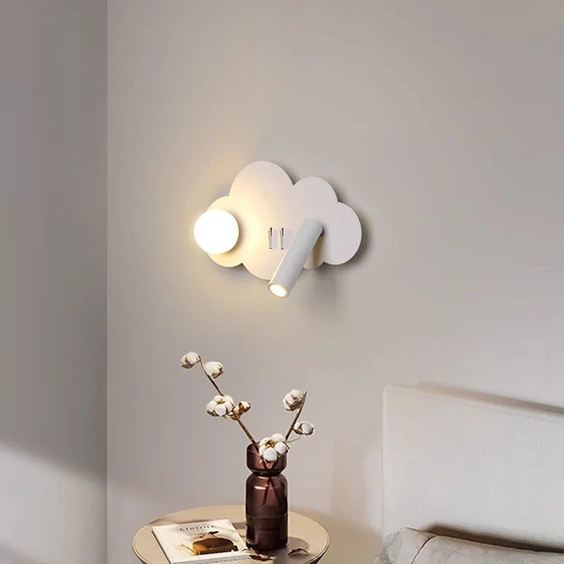 Afralia™ Cloud Wall Lamp - Modern Nordic Minimalist Bedroom Lamp for Children's Room