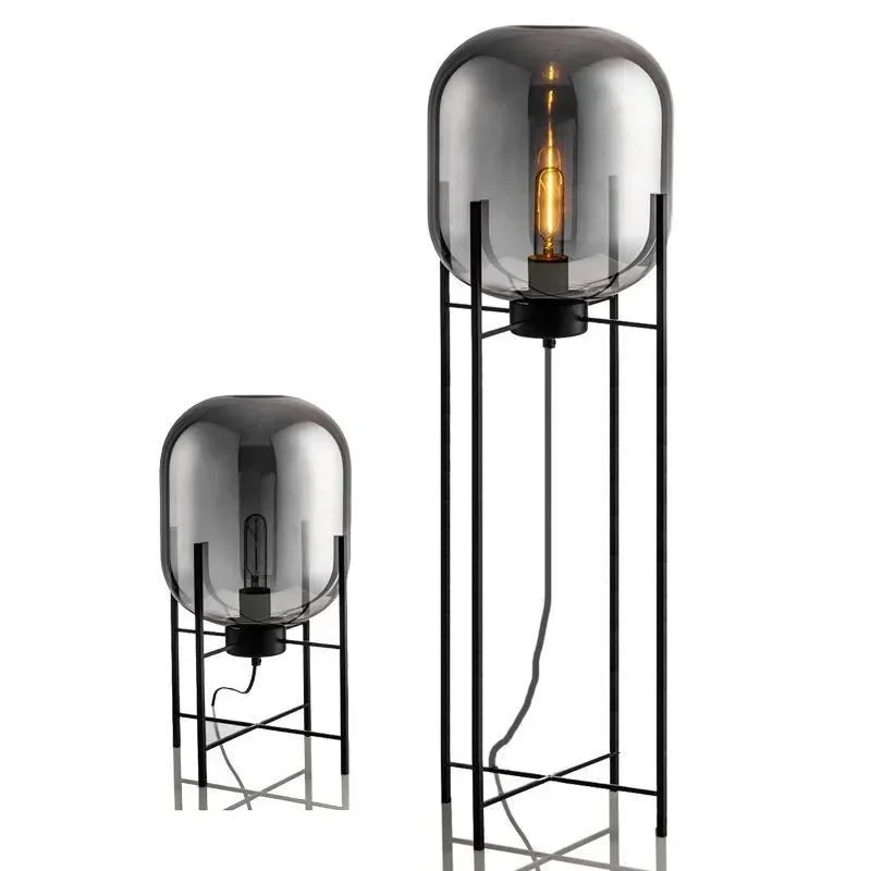 Afralia™ Oda Pulpo Glass Bubble Floor Lamp LED Iron Art Decorative Standing Light