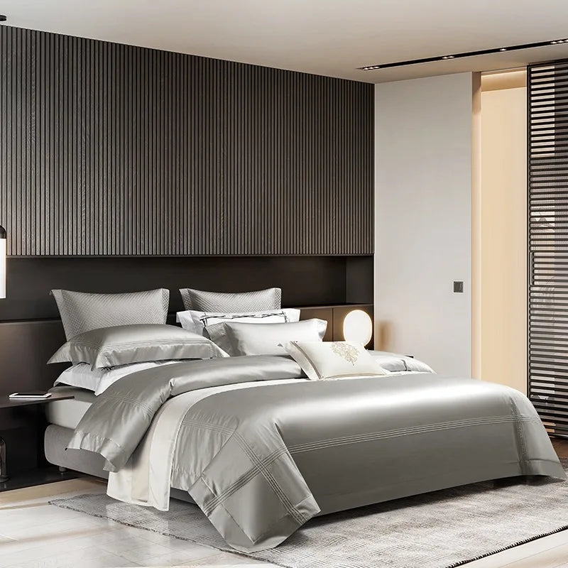 Afralia™ 1000TC Egyptian Cotton Luxury Hotel Bedding Set: Duvet Cover, Sheet Set, Pillowcases