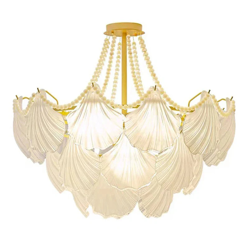 Afralia™ Crystal Pearl Chain Chandelier: Luxe Hanging Lamp for Exquisite Home Decor