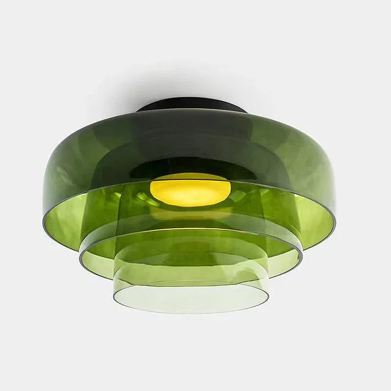 Afralia™ Nordic Glass Bowl LED Ceiling Light for Home Decor Luminaires