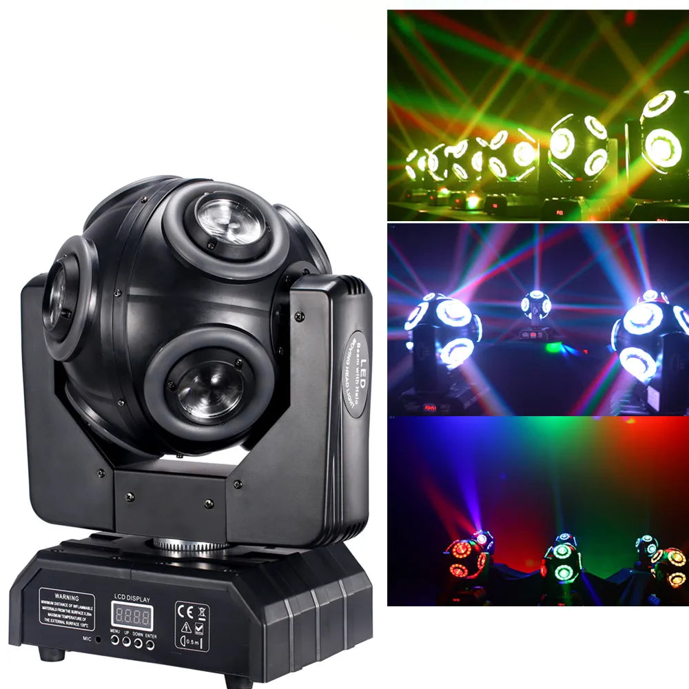Afralia™ LED Moving Head Beam Light with Halo RGBW 4in1 for DJ Stage