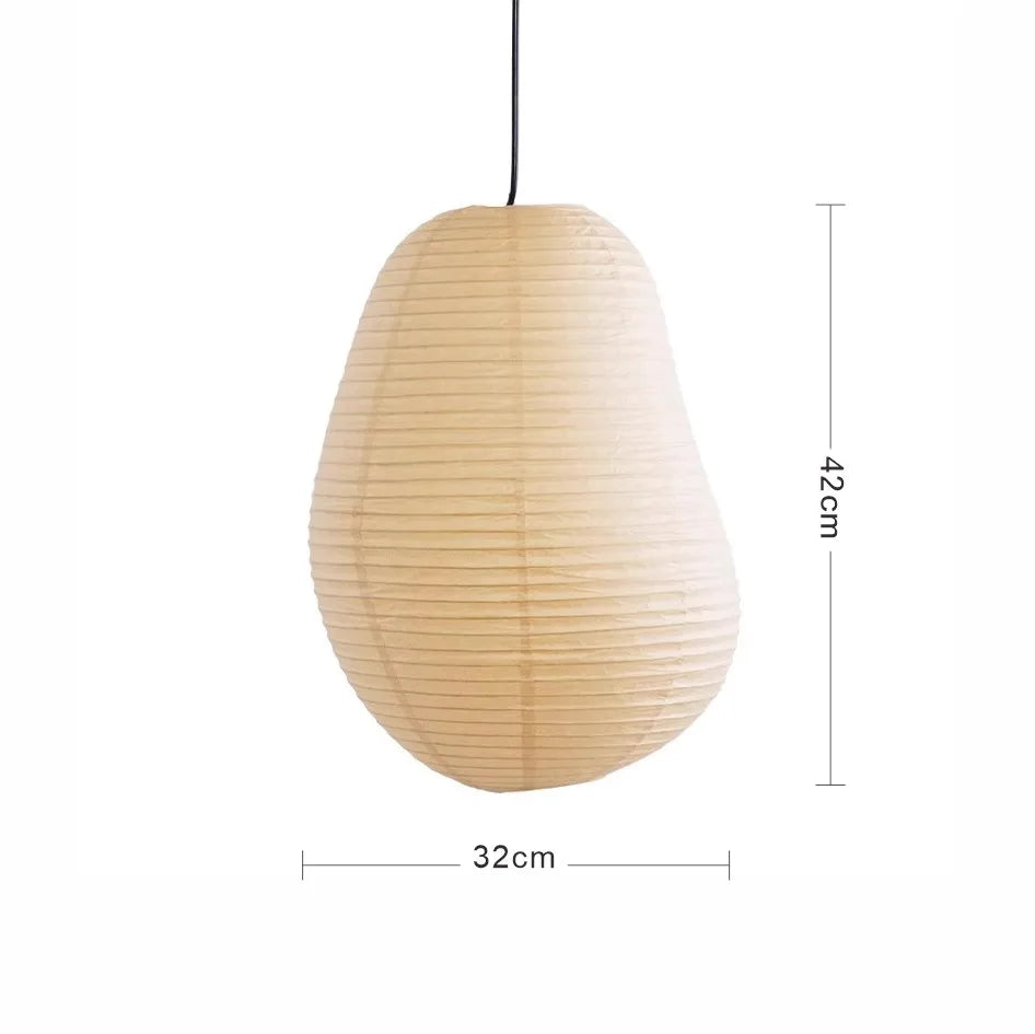 Afralia™ Noguchi Pendant Lights LED E27 Rice Paper Hanging Lamp Zen Art