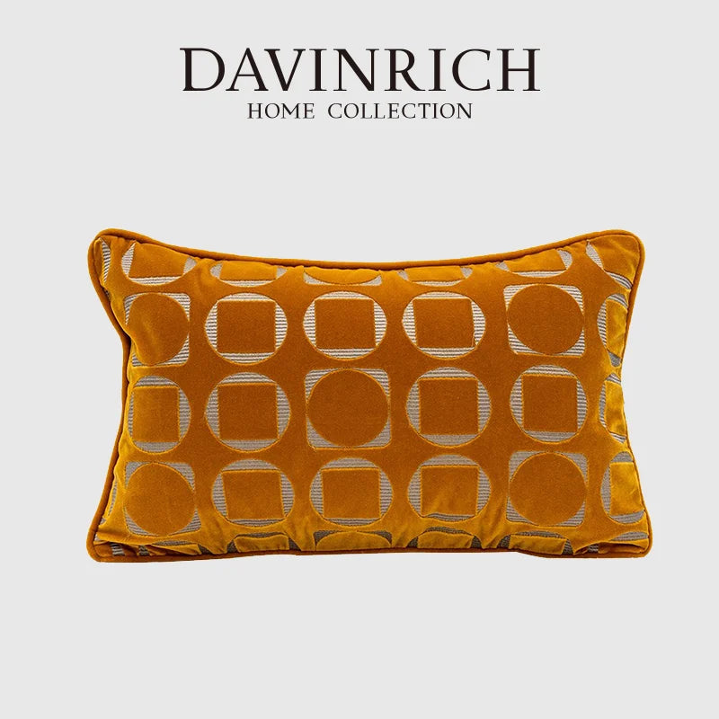 Afralia™ Modern Velvet Lumbar Pillow Covers Geometric Rectangle Accent Case 30x50cm Multicolor