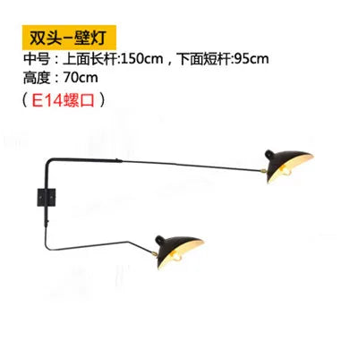 Afralia™ Dawn Spider Serge Mouille LED Wall Lamp with Adjustable Swing Arm