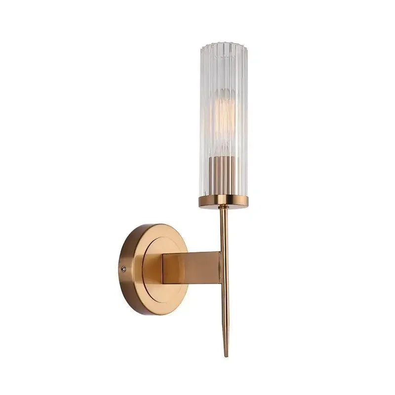 Afralia™ Gold LED Wall Lights Glass Lamps for Bedroom, Living Room, and Bathroom