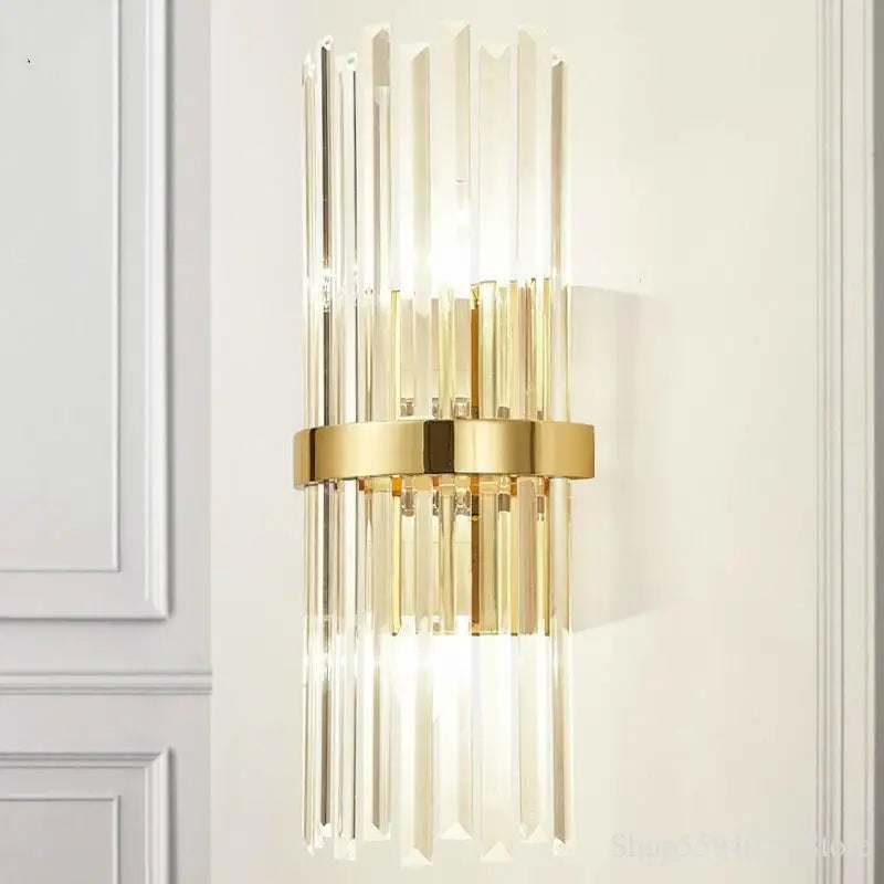 Afralia™ Luxury Crystal Wall Lamp for Modern Living Spaces