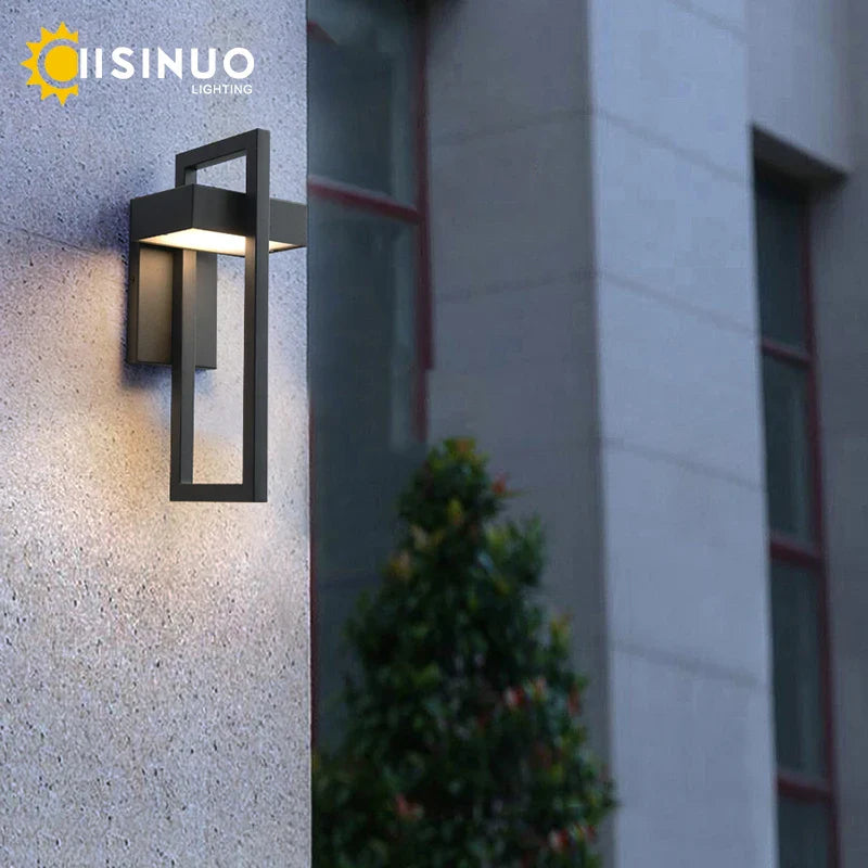 Afralia™ Outdoor LED Wall Light 10W Black Retro Vintage Waterproof Sconce Street Garden Luminaire