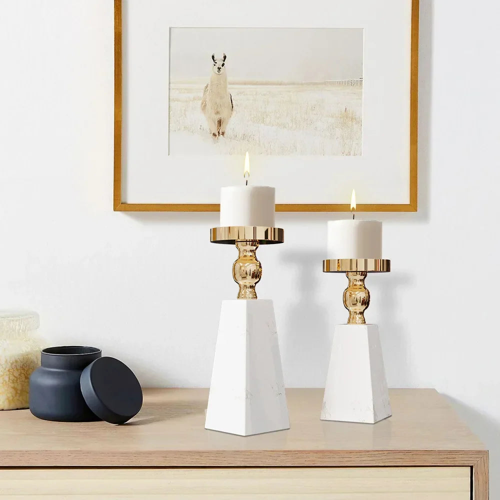Afralia™ Luxe Marble Candle Holder - Modern Minimalist Style