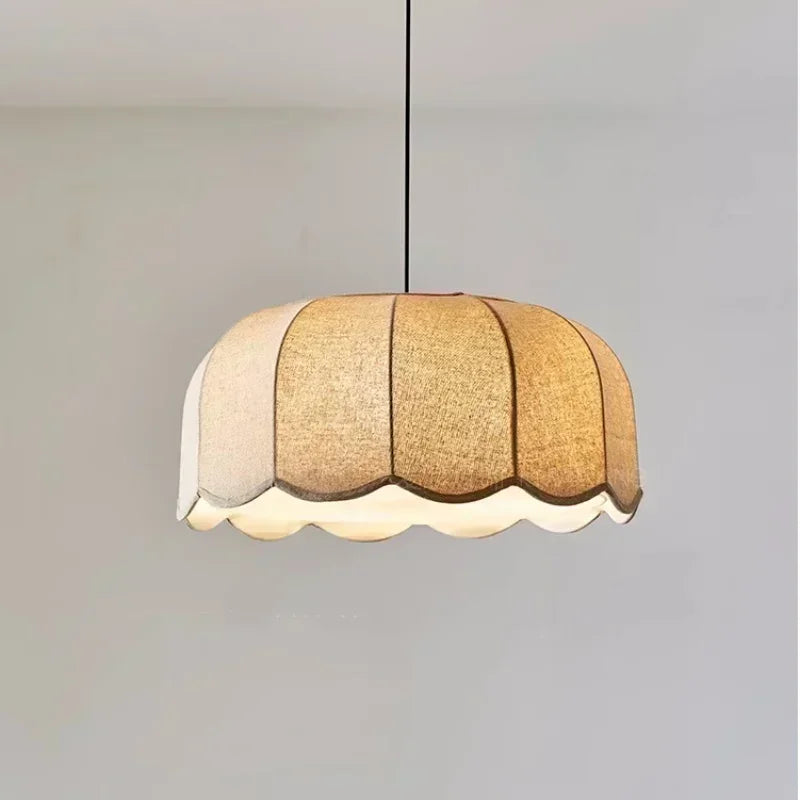 Afralia™ Nordic Linen Shade E27 LED Pendant Light for Dining Room & Bar