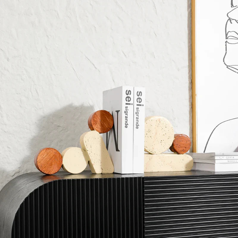 Afralia™ Geometric Circle Resin Handicrafts - Hollowed-out Stone Figurines