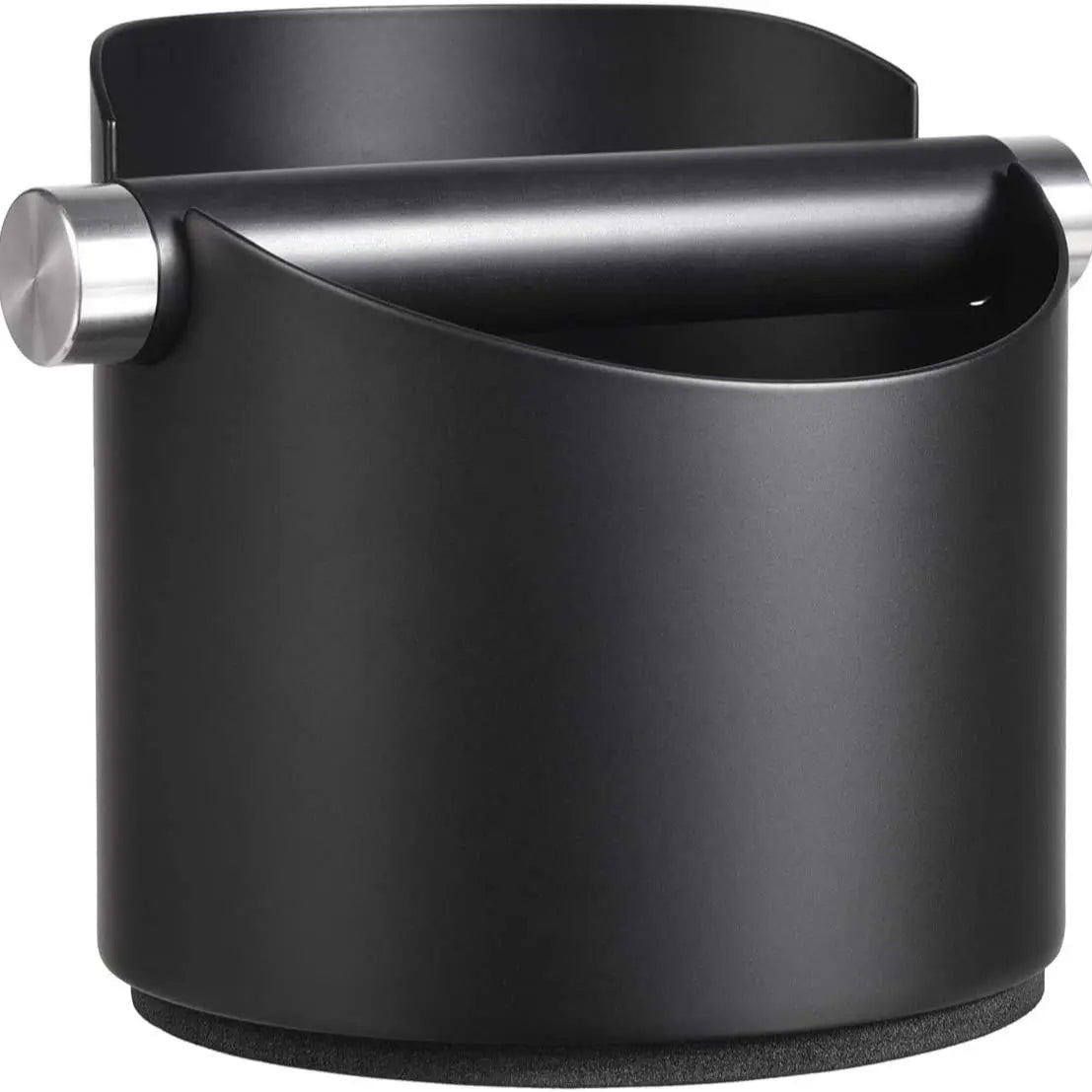 Afralia™ Stainless Steel Espresso Knock Box with Removable Bar, Rubber Base