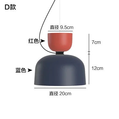 Afralia™ Macaron Pendant Light for Bedroom Kitchen Dining Room