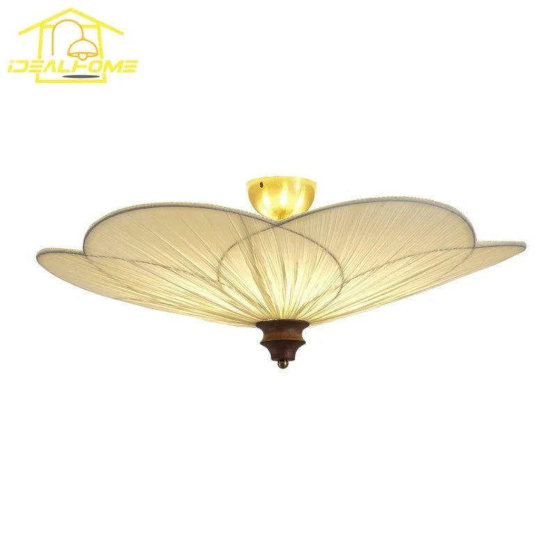 Afralia™ Plum Blossom LED Solid Wood Ceiling Lamp for Bedroom Living Room