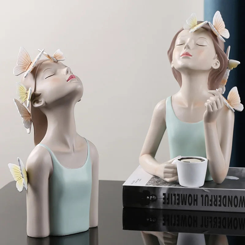 Afralia™ Butterfly Fairy Resin Statue | Creative Desktop Figurine for Girlfriend's Gift