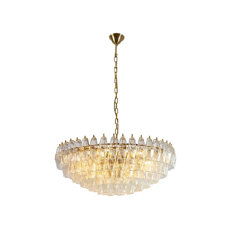 Luxury Stained Glass Chandelier by Afralia™ - Elegant LED Lighting for Dining Room